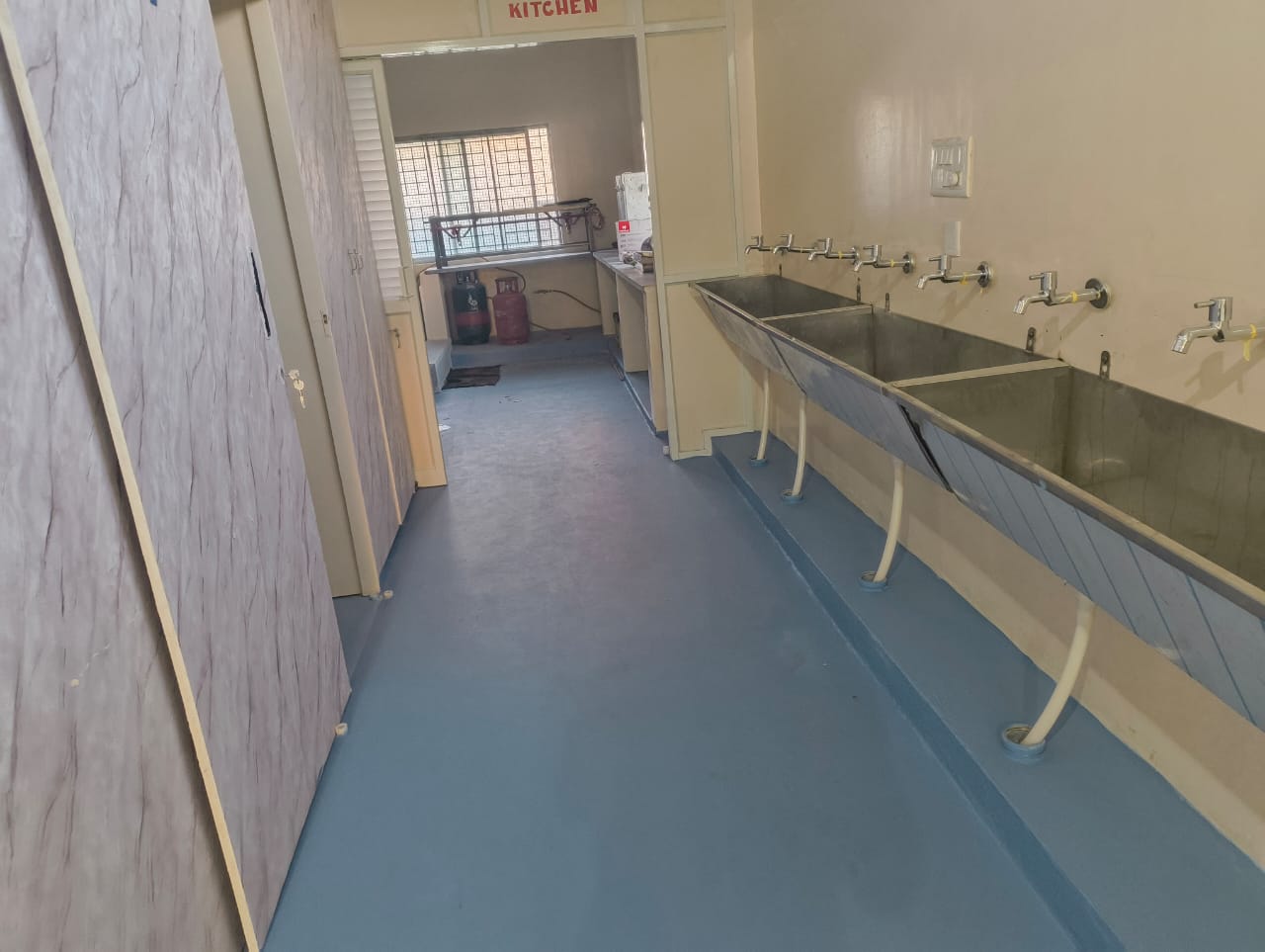 Washing area and kitchen corridor at Sankalpa Foundation